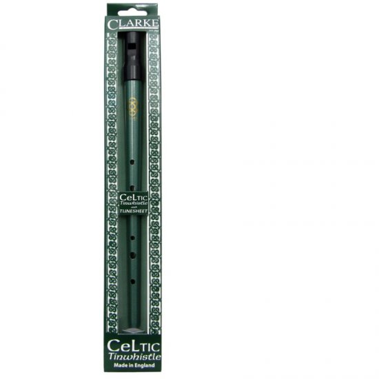 Clarke  Celtic Design  Green  D Tin Whistle,